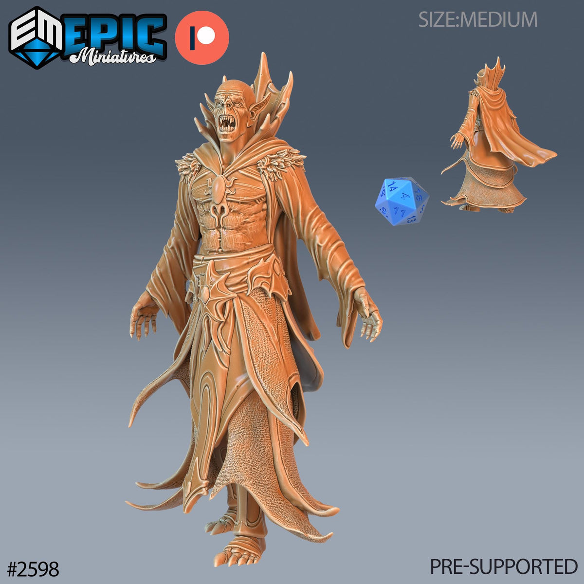 Nosferatu Option #2598 front DND miniature Vampires Curse 16k resin