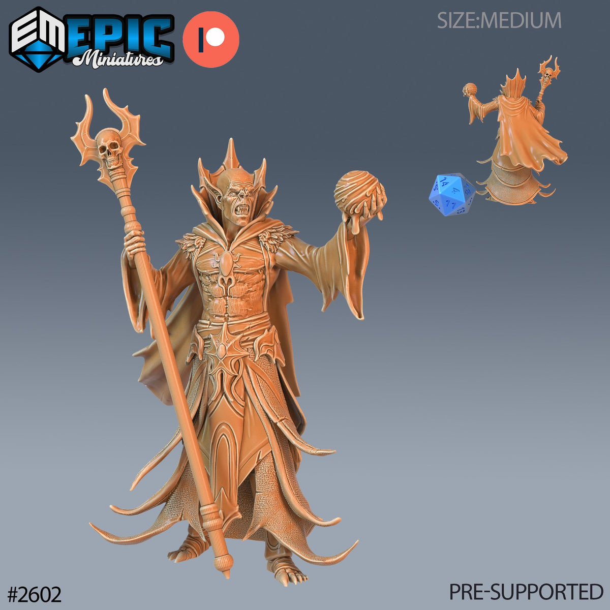 Nosferatu Option #2602 front DND miniature Vampires Curse 16k resin