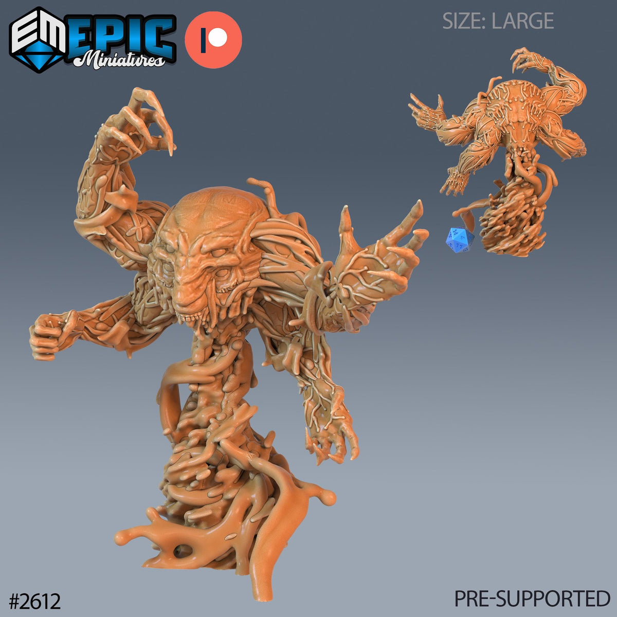 Blood Golem Option #2612 front DND miniature Vampires Curse 16k resin