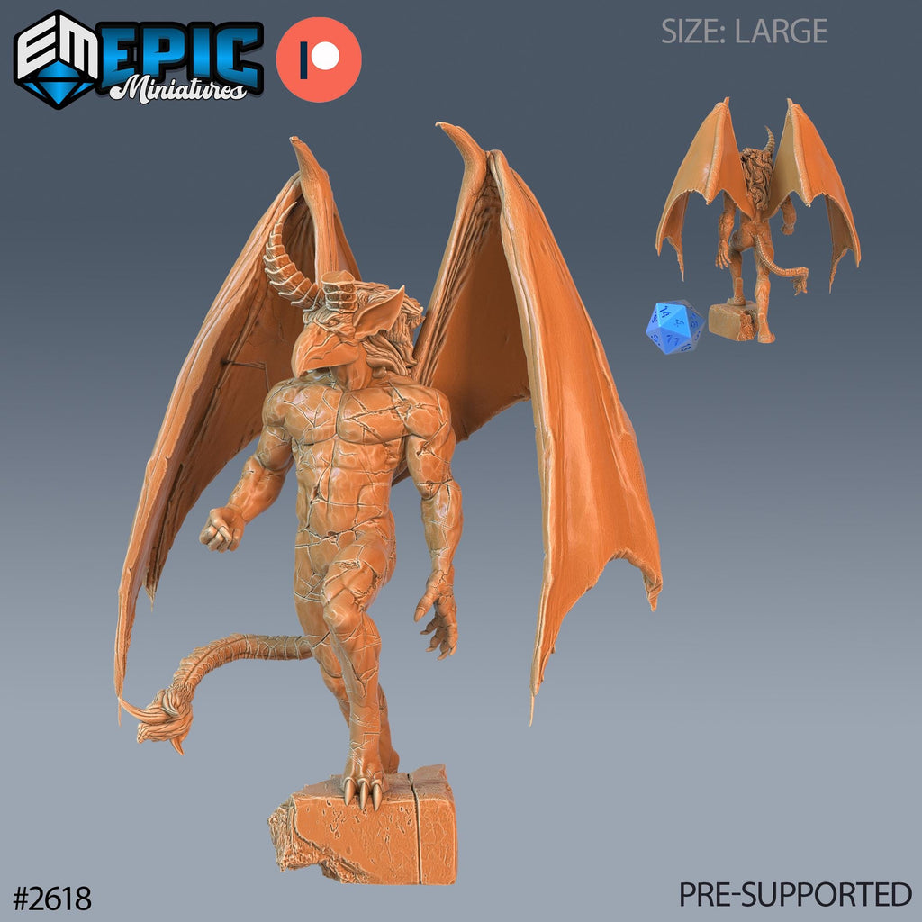 Gargoyle Option #2618 front DND miniature Vampires Curse 16k resin