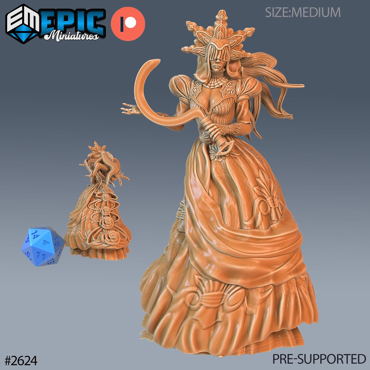 Dark Bride Option #2624 front DND miniature Vampires Curse 16k resin