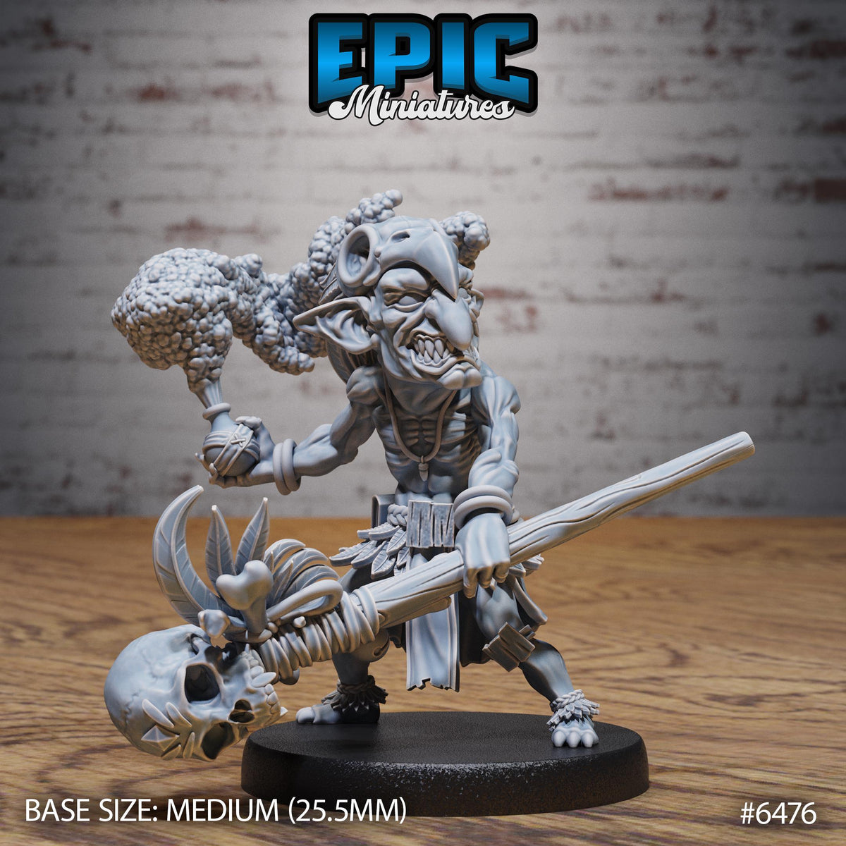 Goblin Shaman Option #6476 front DND miniature Goblin Camp 16k resin