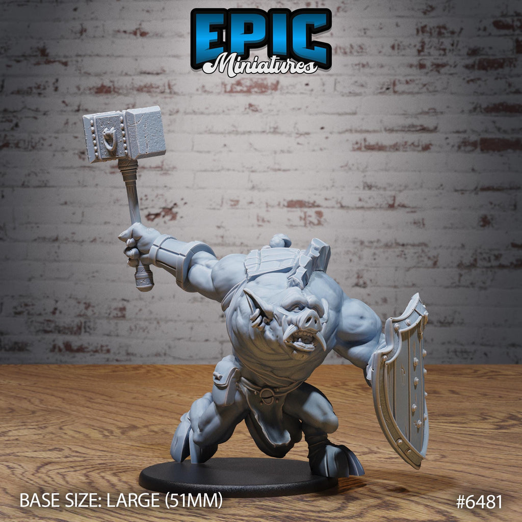 Pig Ogre Option #6481 front DND miniature Goblin Camp 16k resin