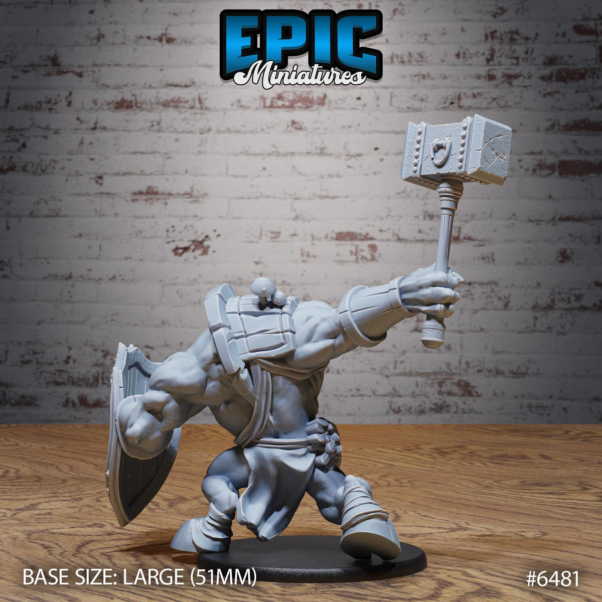 Pig Ogre Option #6481 back DND miniature Goblin Camp 16k resin