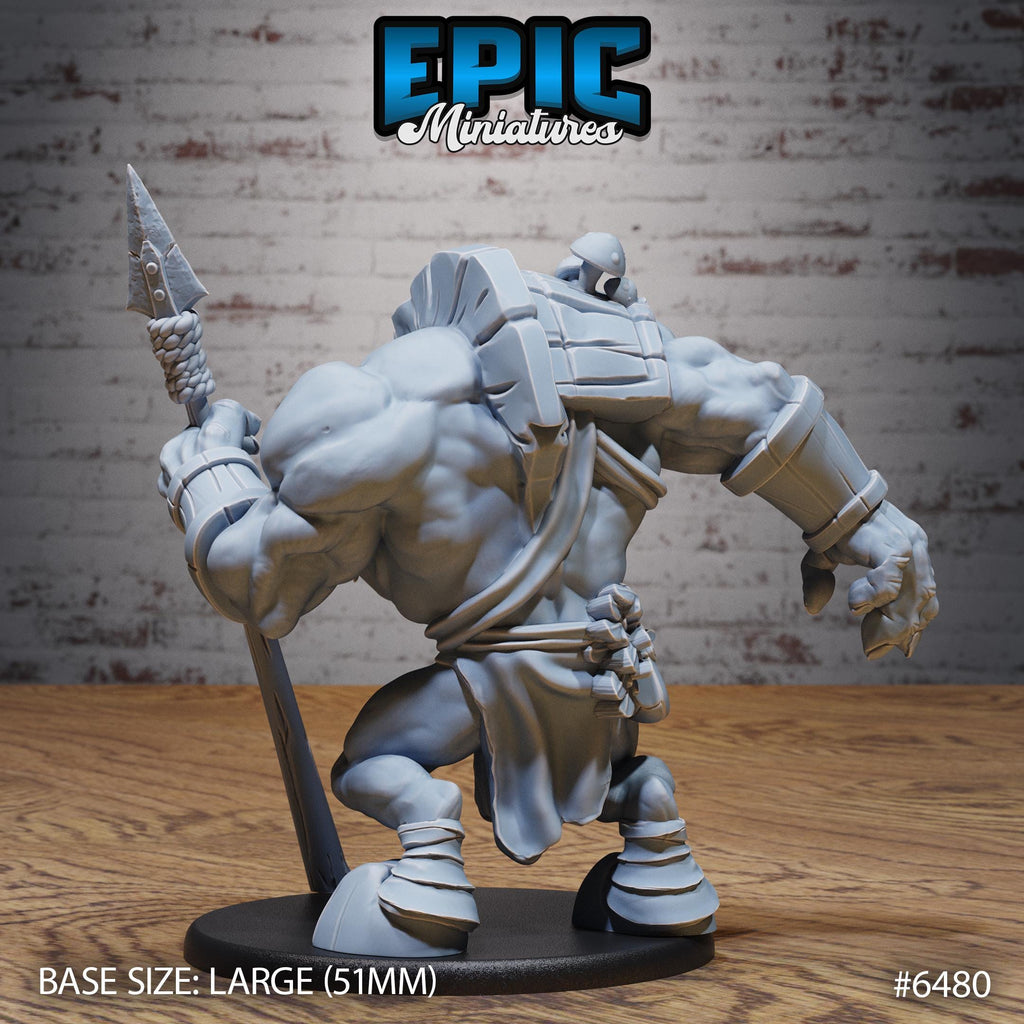 Pig Ogre Option #6480 back DND miniature Goblin Camp 16k resin