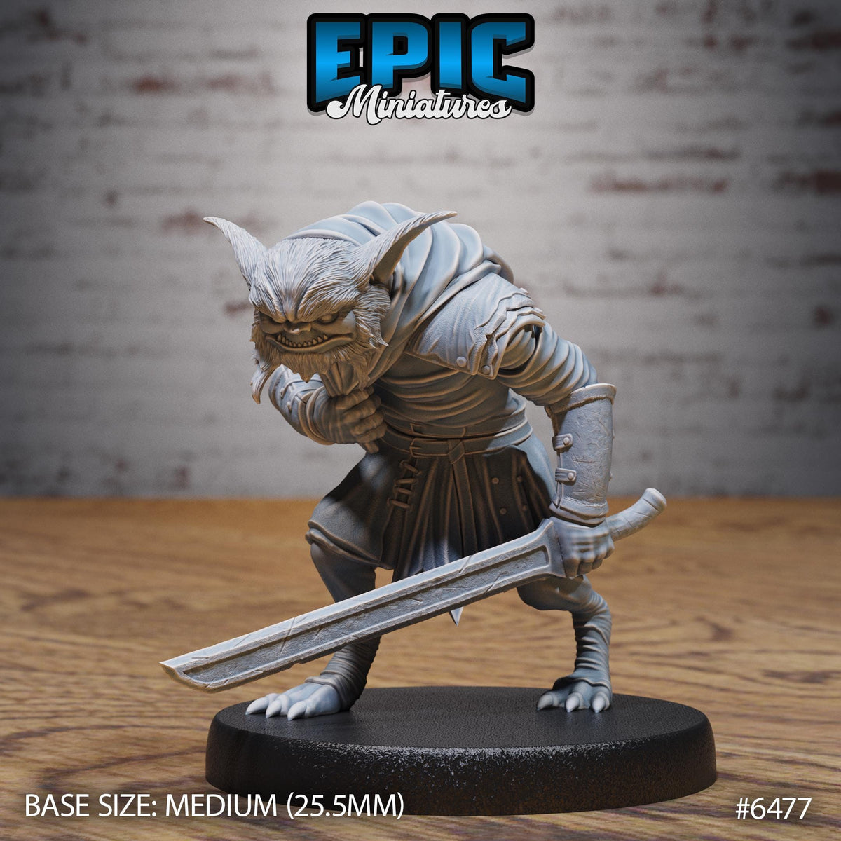 Bugbear Marauder Option #6477 front DND miniature Goblin Camp 16k resin