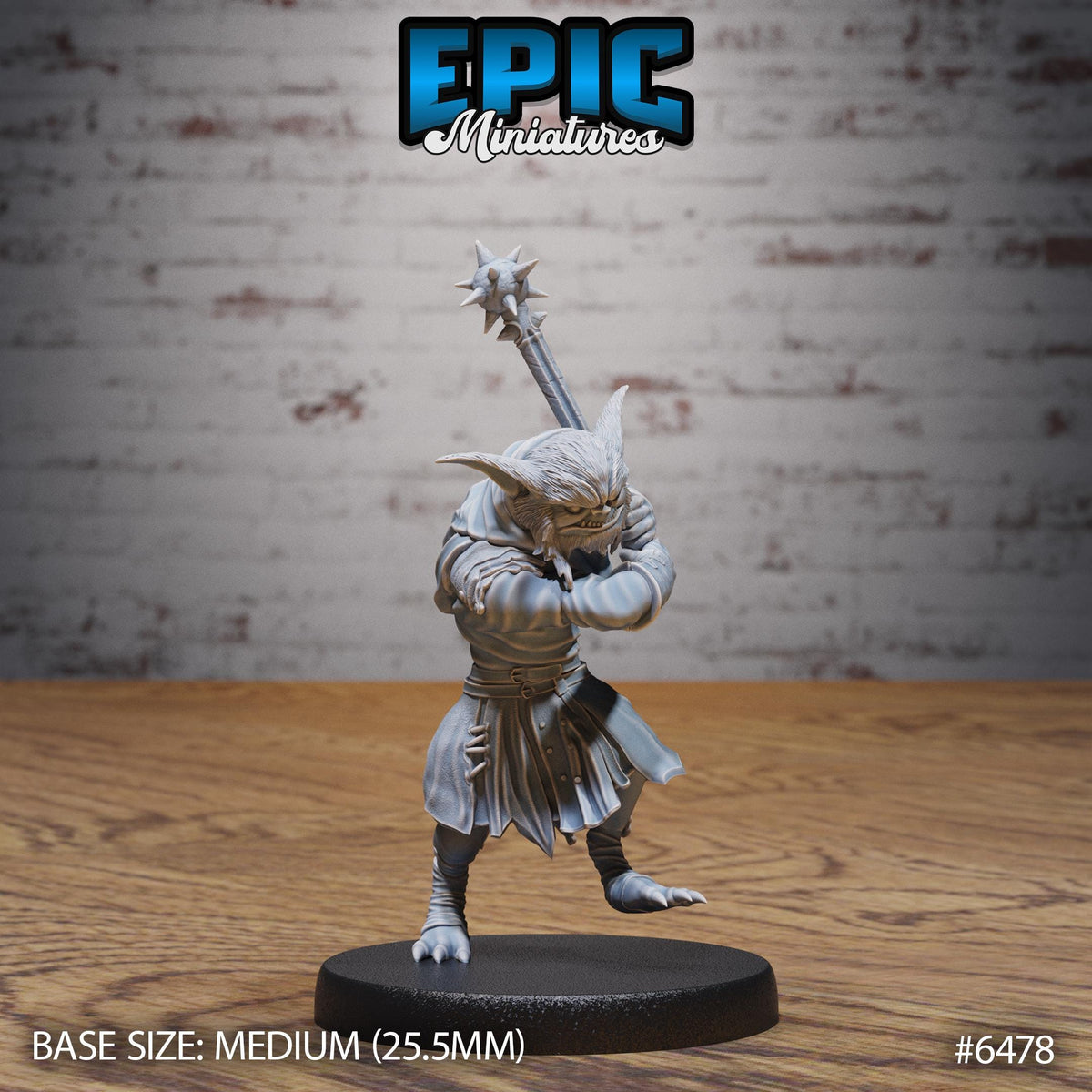 Bugbear Marauder Option #6478 front DND miniature Goblin Camp 16k resin