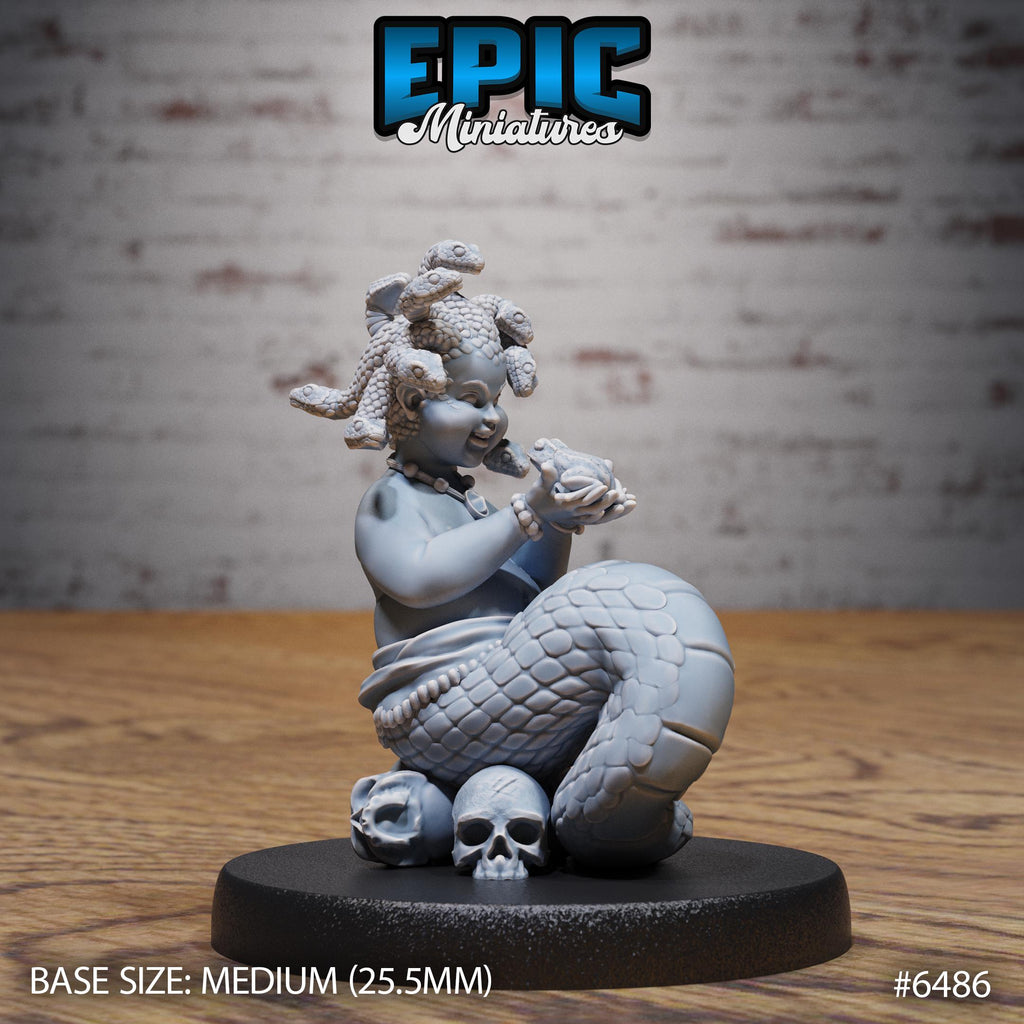 Baby Gorgon Option #6486 front DND miniature Goblin Camp 16k resin