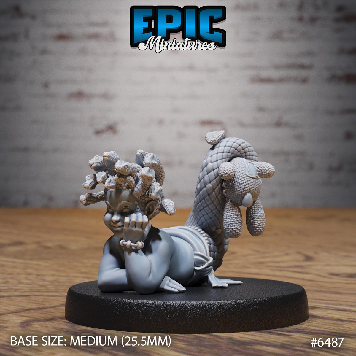 Baby Gorgon Option #6487 front DND miniature Goblin Camp 16k resin