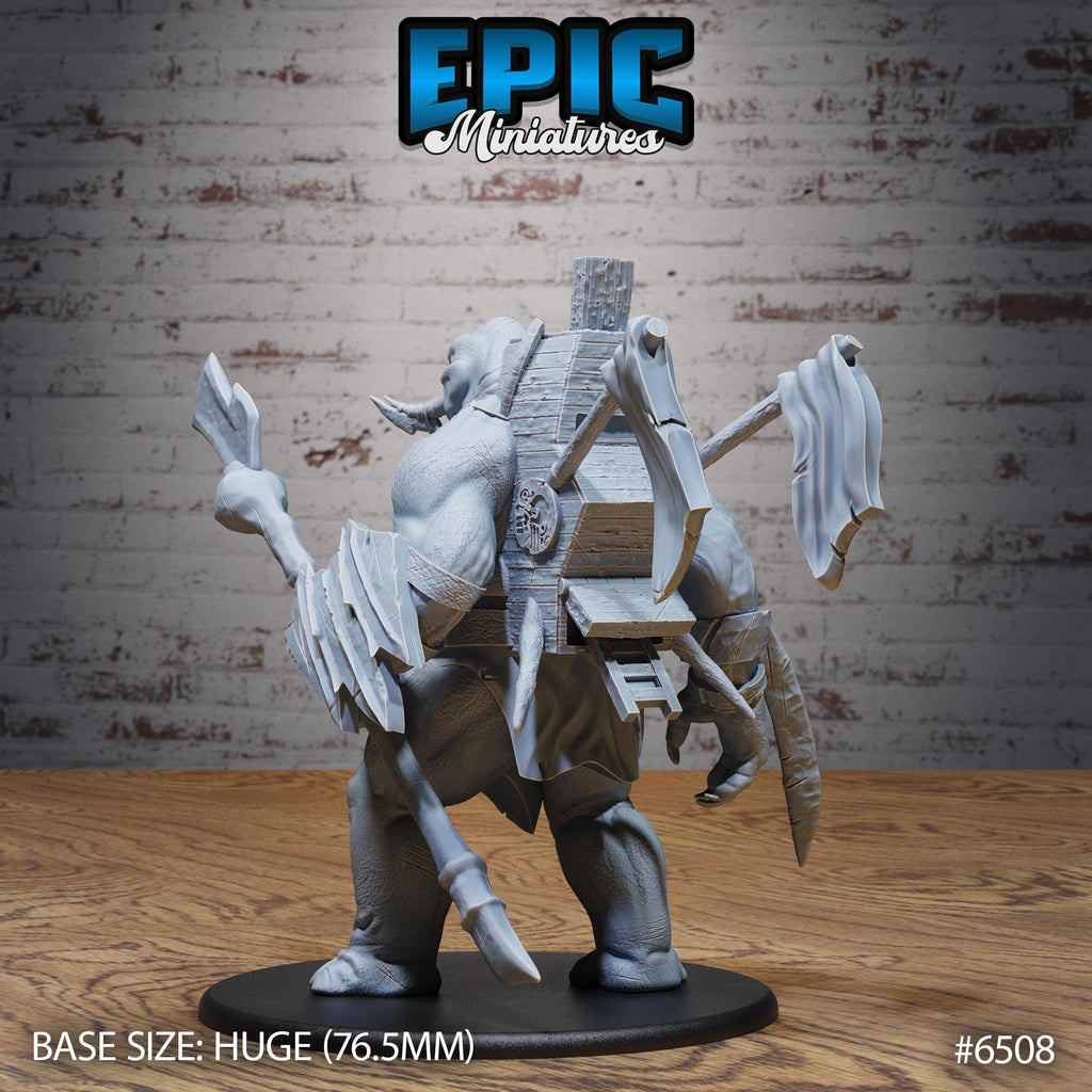 Tamed Troll Option #6508 back DND miniature Goblin Camp 16k resin