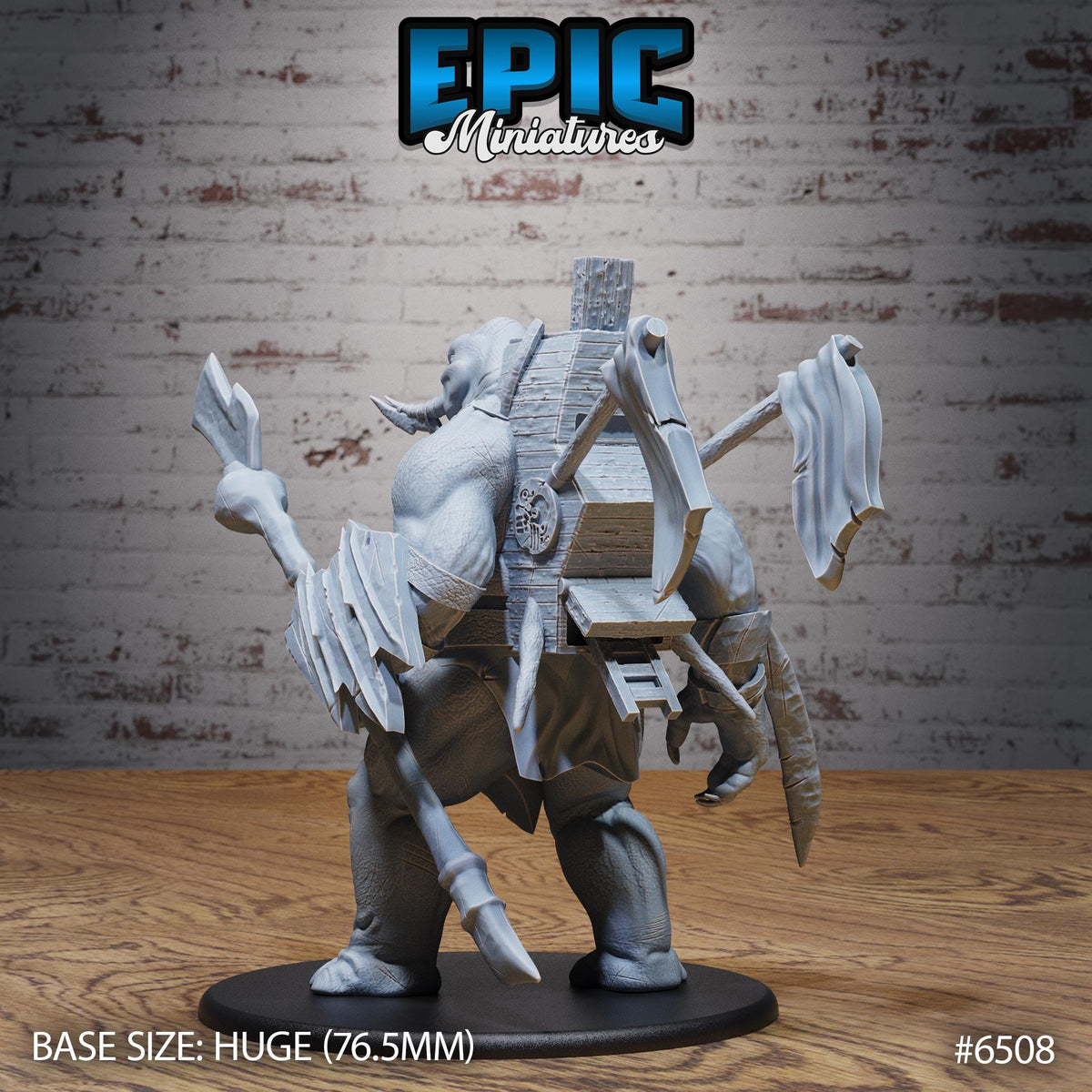 Tamed Troll Option #6508 back DND miniature Goblin Camp 16k resin