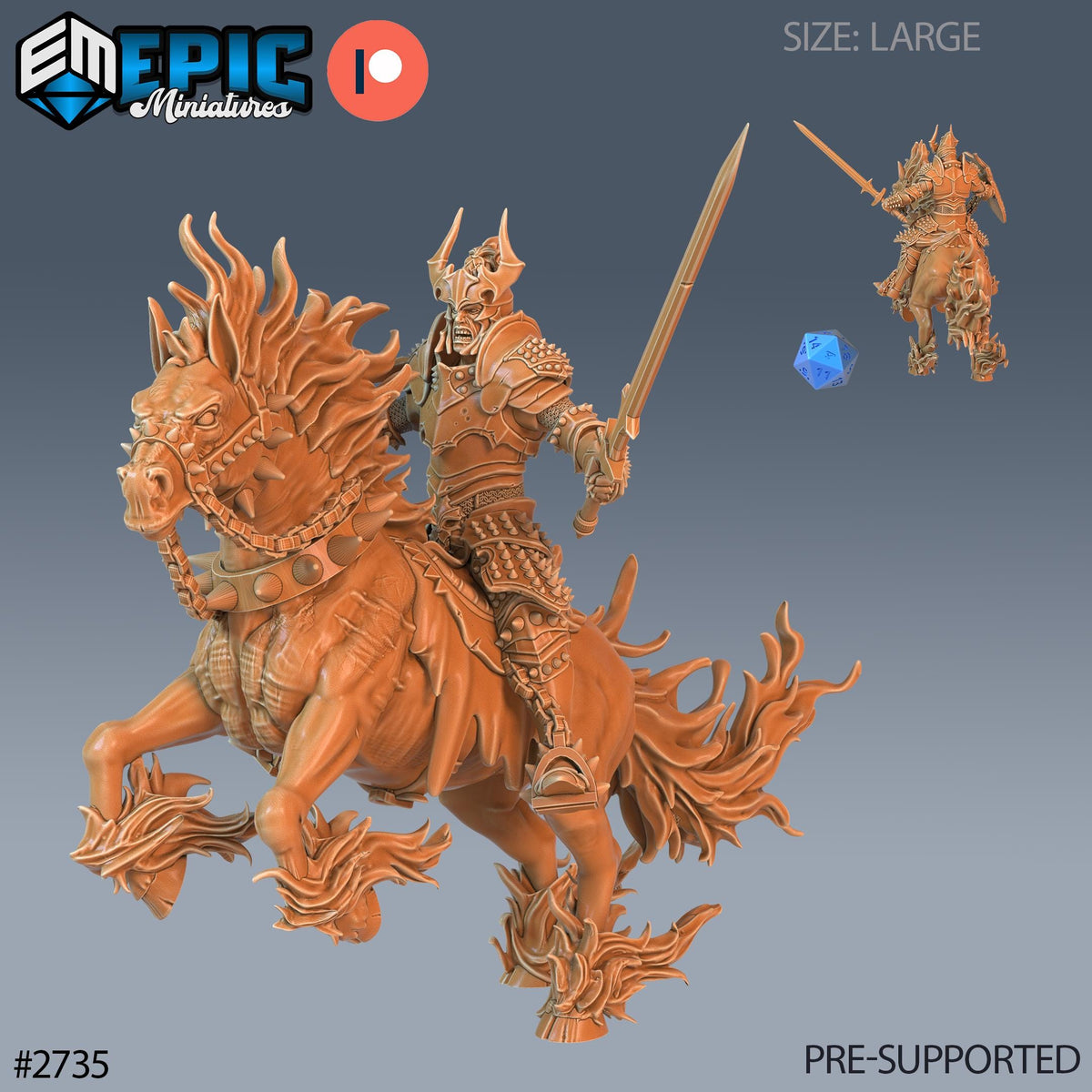 Narzugon Option #2735 front DND miniature Demonic Foulness 16k resin