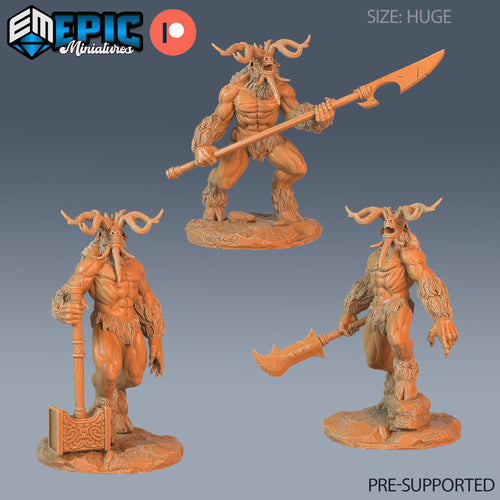 Baphomet Set of 3 DND miniatures group photo Demonic Foulness
