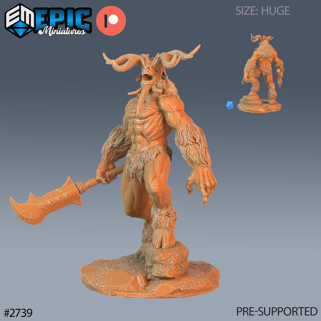 Baphomet Option #2739 front DND miniature Demonic Foulness 16k resin