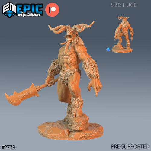 Baphomet Option #2739 front DND miniature Demonic Foulness 16k resin
