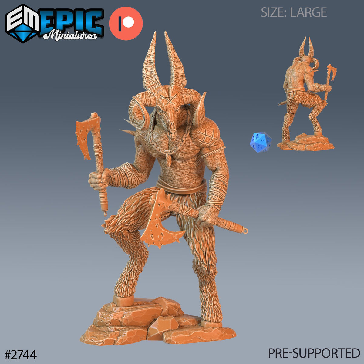 Goristro Option #2744 front DND miniature Demonic Foulness 16k resin