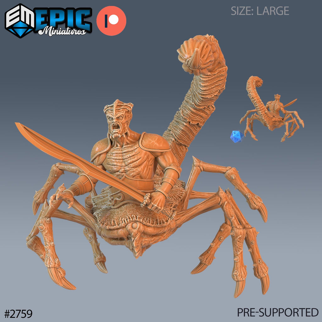 Scorpion Demon Option #2759 front DND miniature Demonic Foulness 16k resin