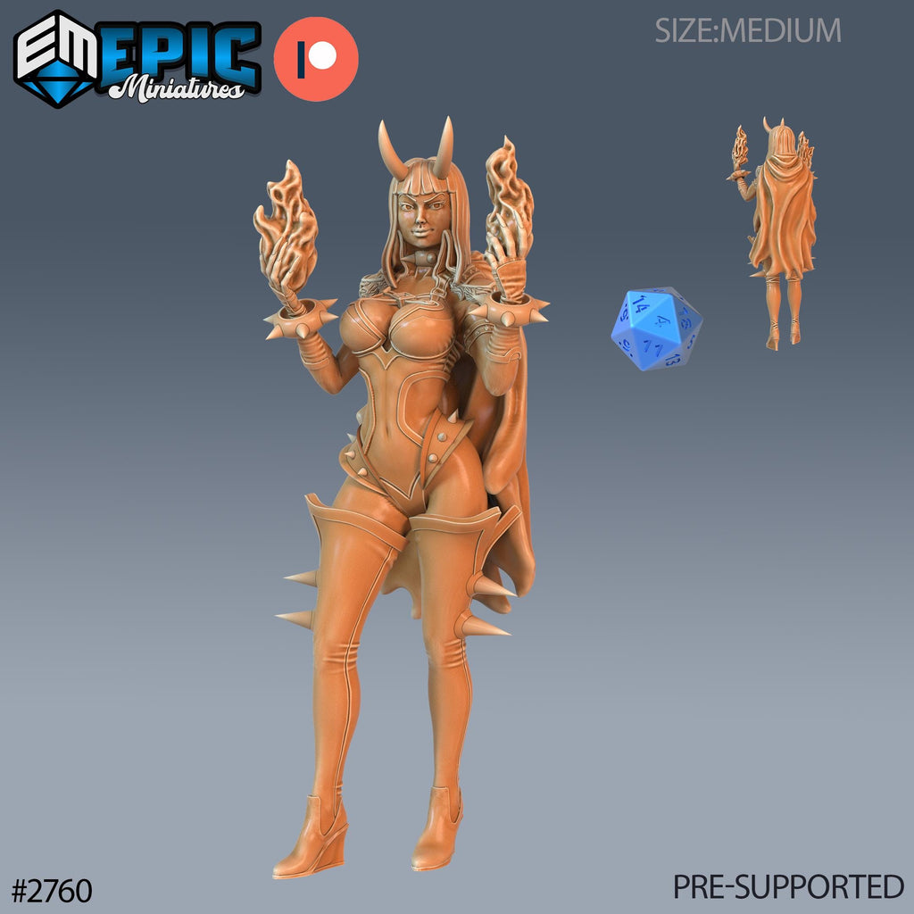 Wingless Lower Succubus Option #2760 front DND miniature Demonic Foulness 16k resin