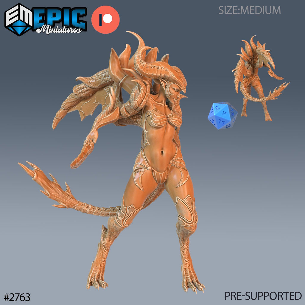 Succubus Empress Option #2763 front DND miniature Demonic Foulness 16k resin