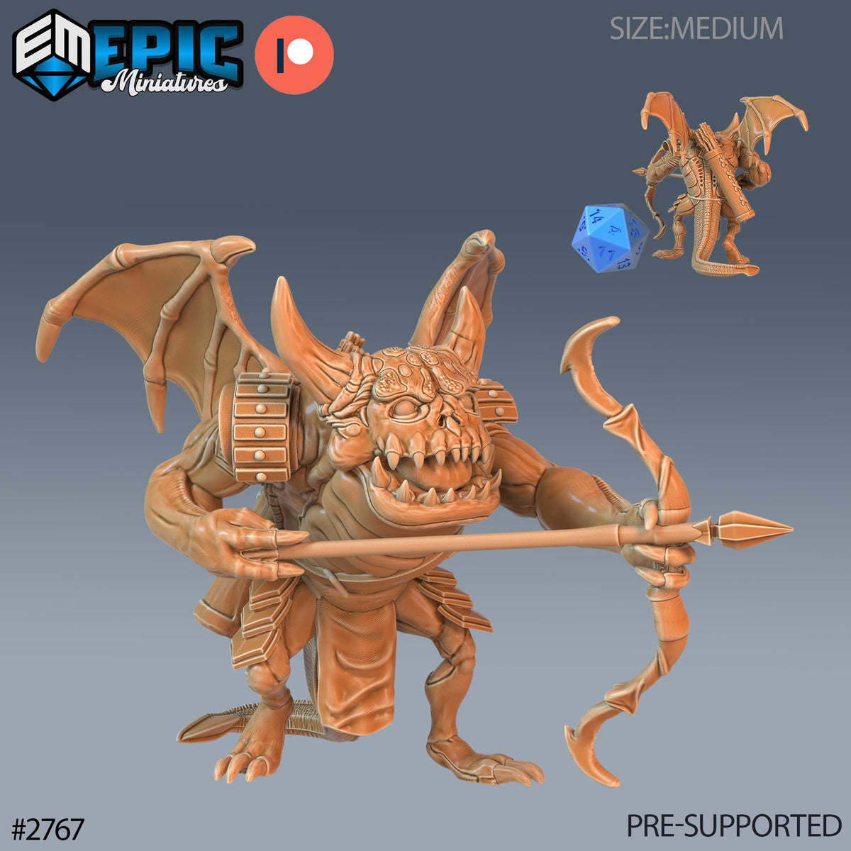 Hell Spawn Option #2767 front DND miniature Demonic Foulness 16k resin