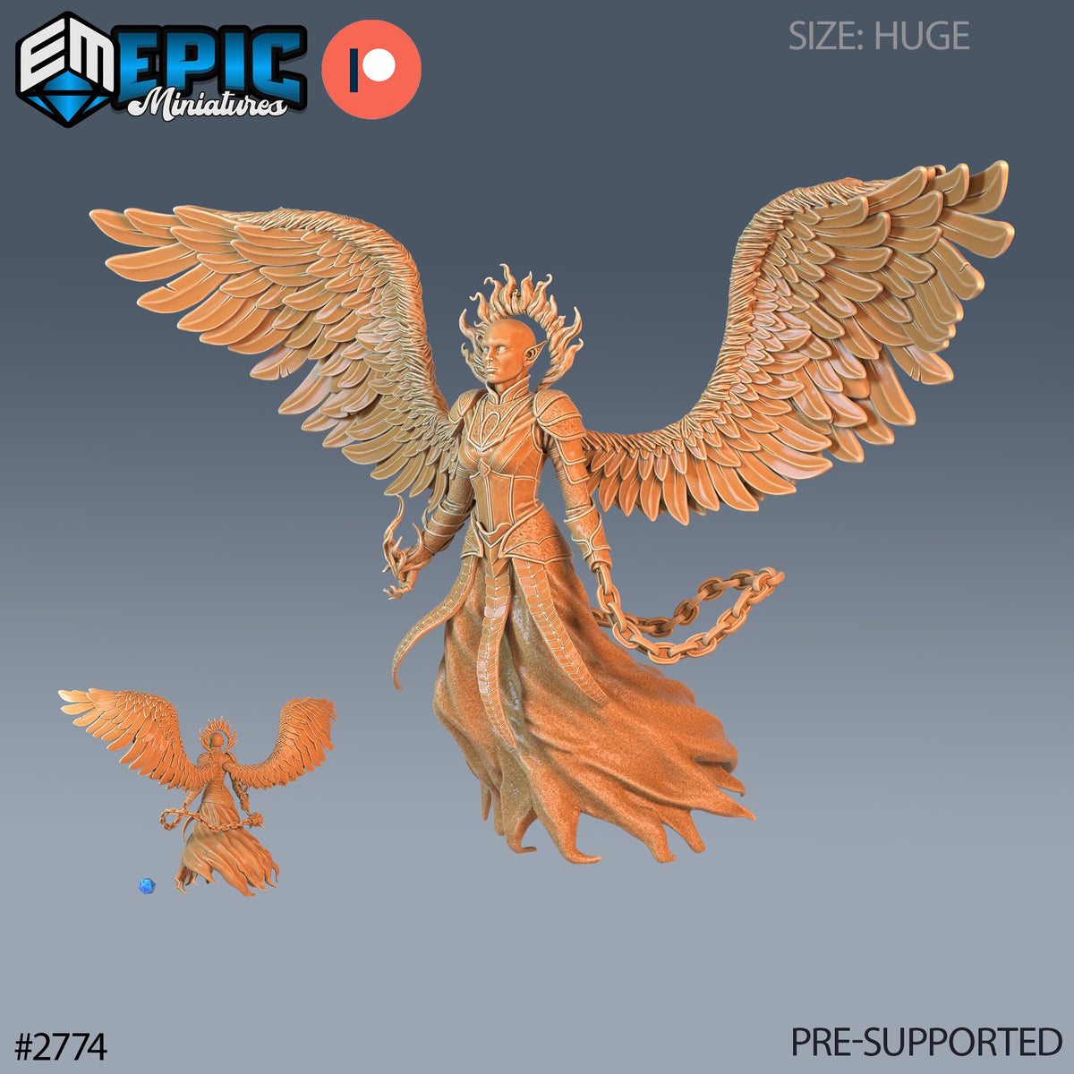 Hell's Angel Zariel Option #2774 front DND miniature Demonic Foulness 16k resin