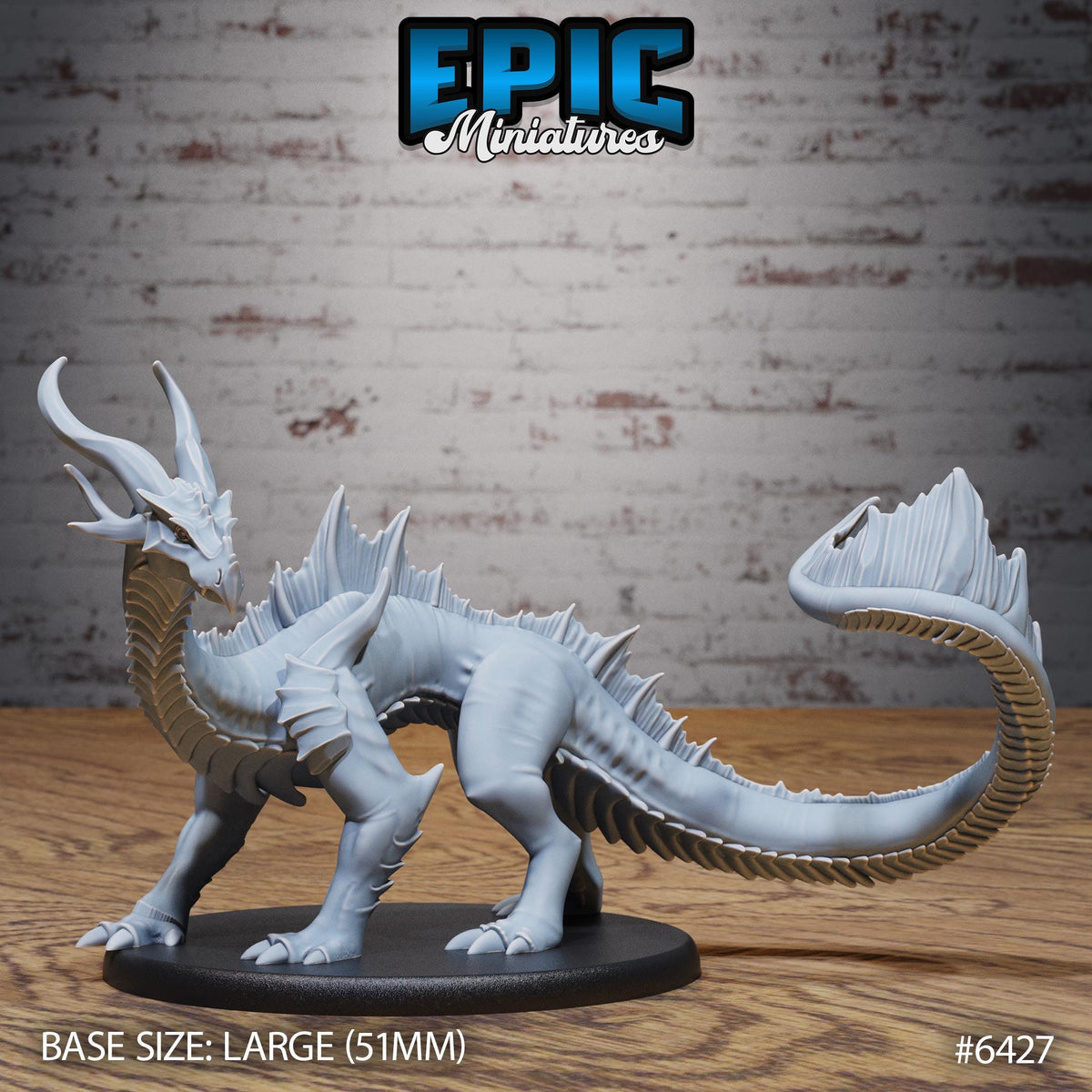 Emerald Guard Drake Option #6427 front DND miniature Dragons Reborn 16k resin