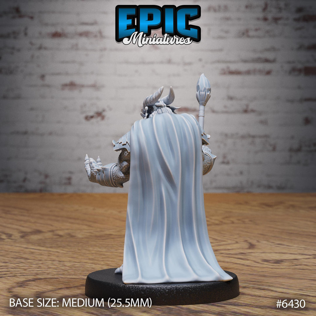 Dragonborn Mage Option #6430 back DND miniature Dragons Reborn 16k resin