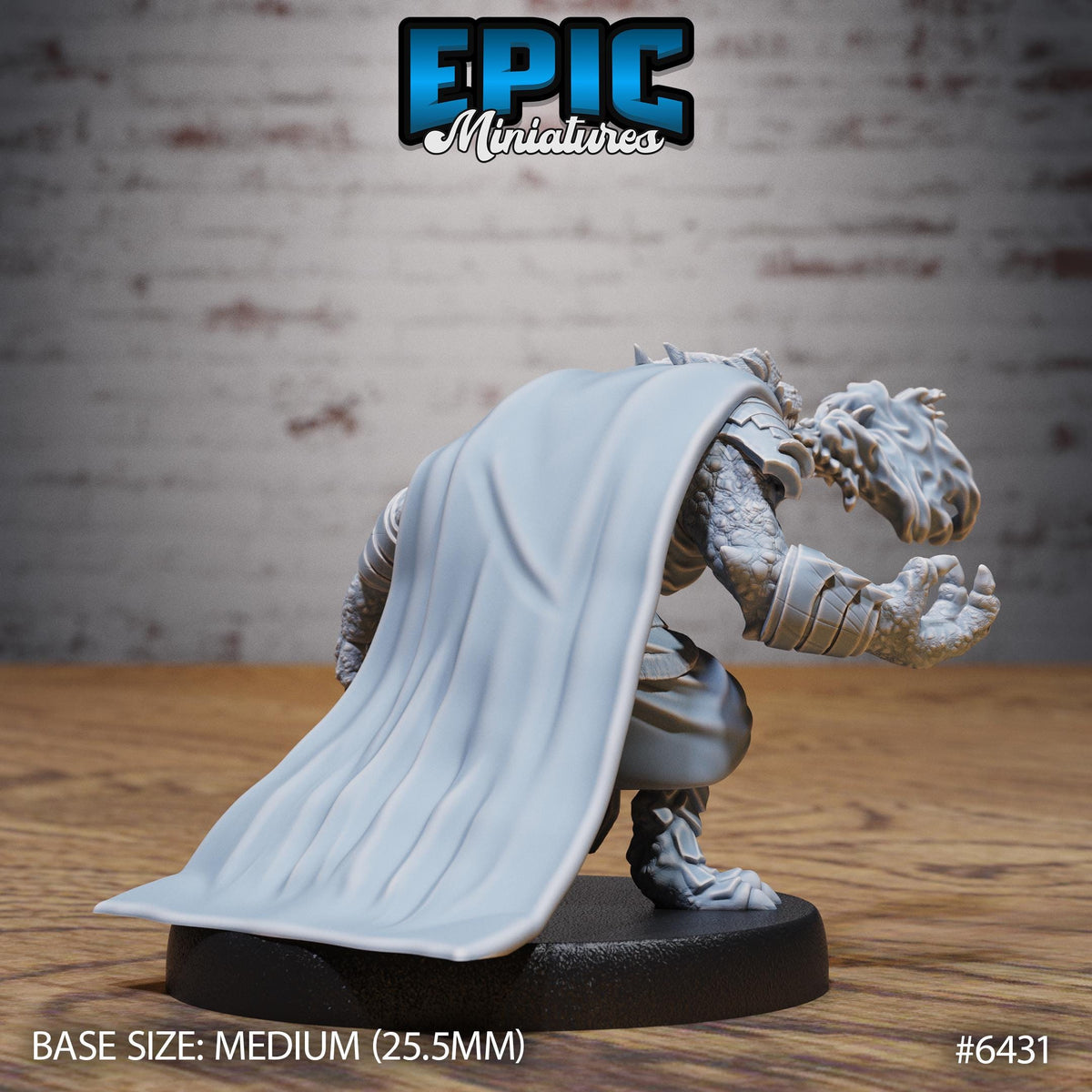 Dragonborn Mage Option #6431 back DND miniature Dragons Reborn 16k resin