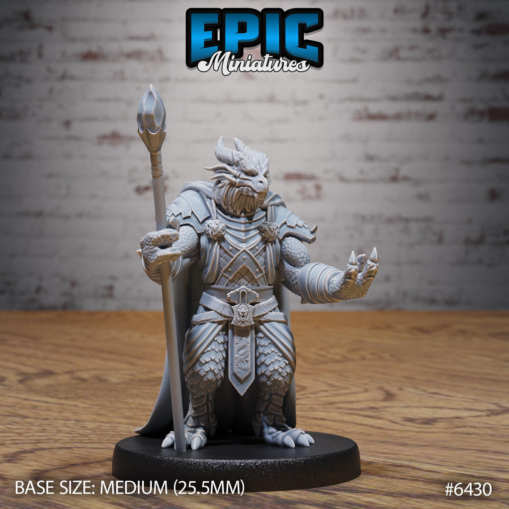 Dragonborn Mage Option #6430 front DND miniature Dragons Reborn 16k resin