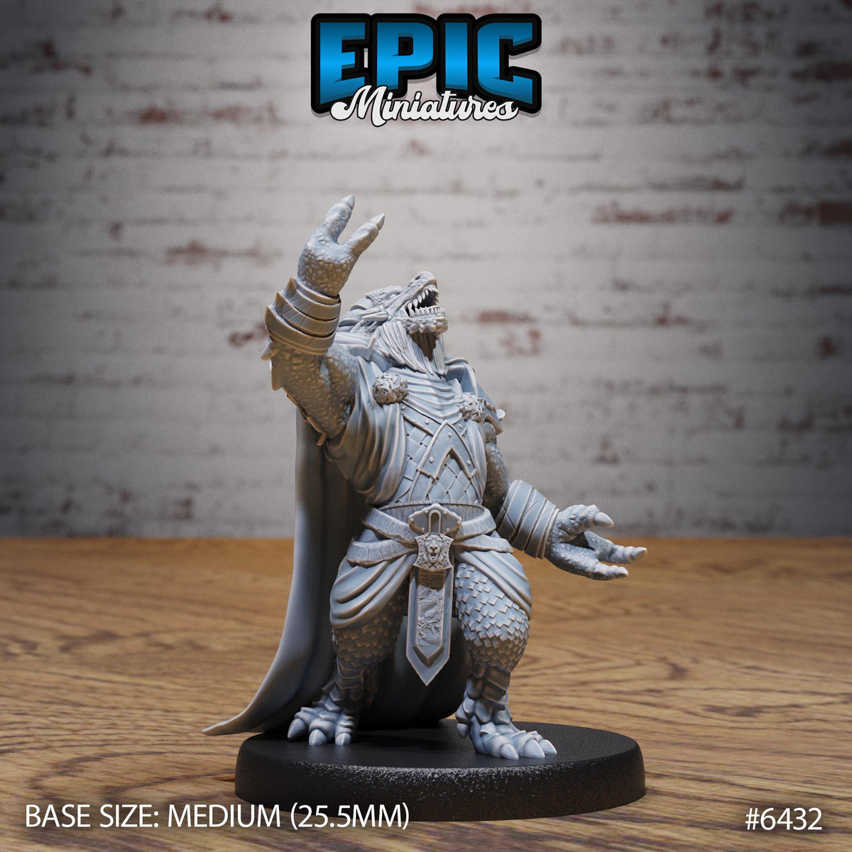 Dragonborn Mage Option #6432 front DND miniature Dragons Reborn 16k resin