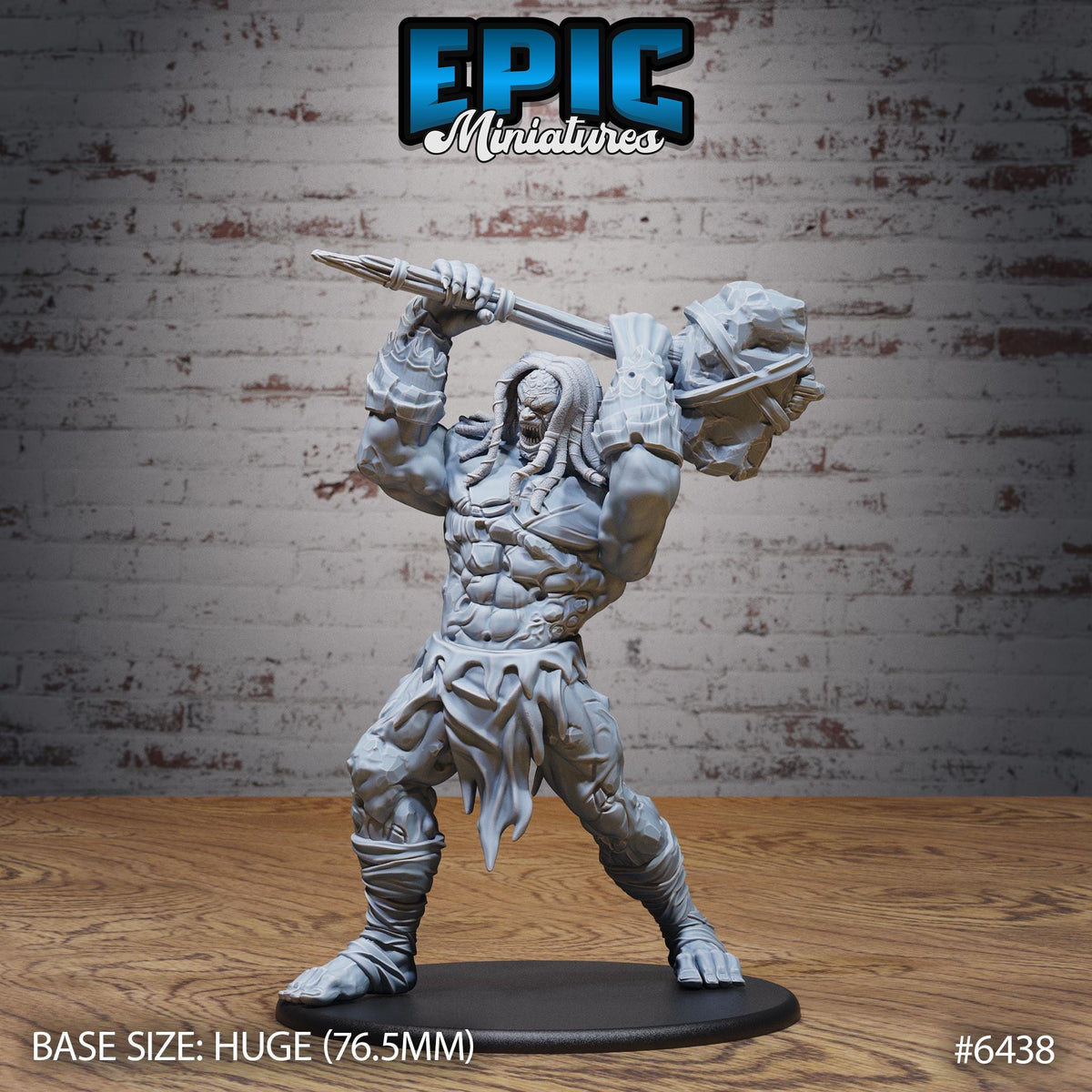 Primal Giant Option #6438 front DND miniature Dragons Reborn 16k resin