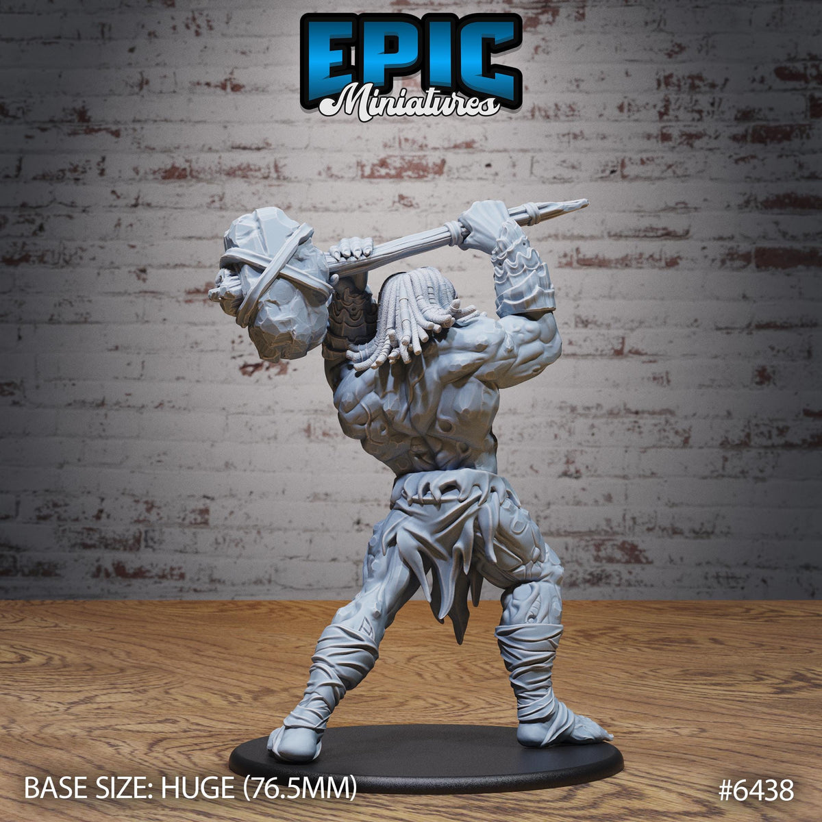 Primal Giant Option #6438 back DND miniature Dragons Reborn 16k resin