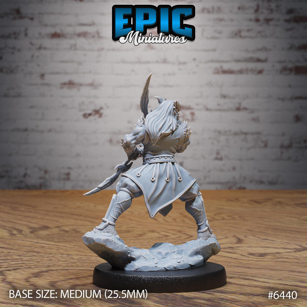 Dragonborn Rogue Option #6440 back DND miniature Dragons Reborn 16k resin