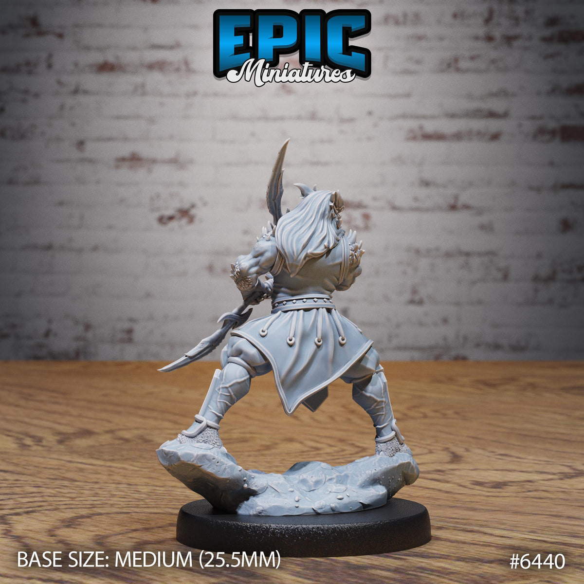 Dragonborn Rogue Option #6440 back DND miniature Dragons Reborn 16k resin