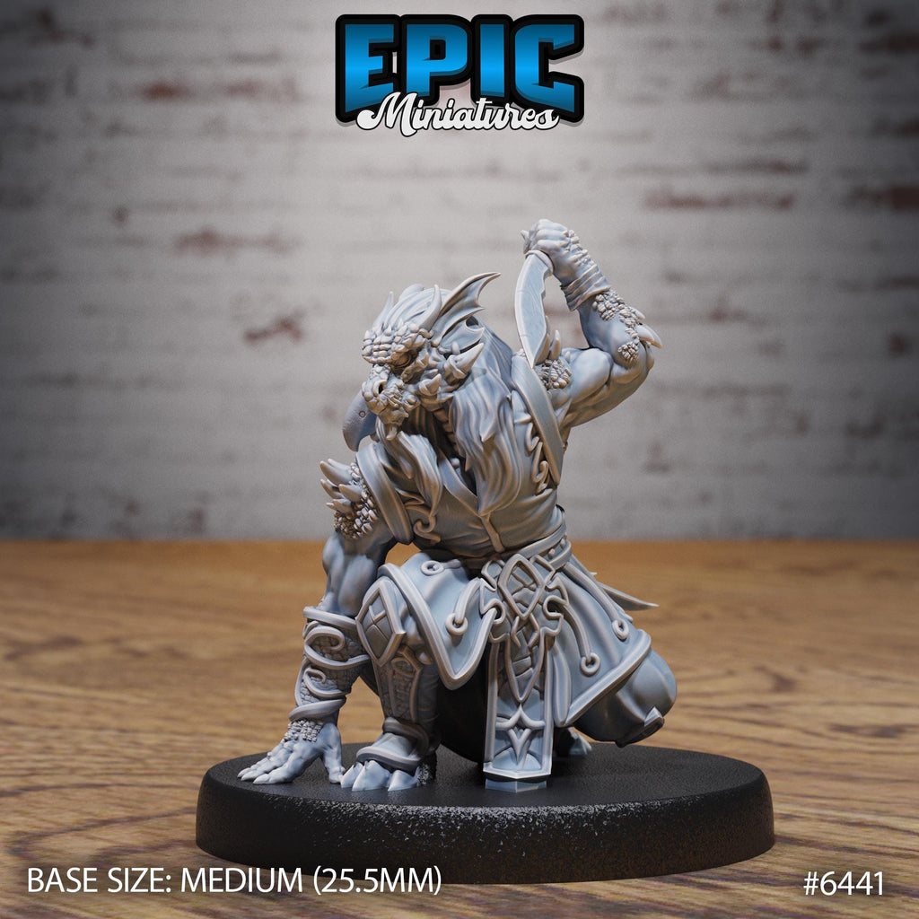 Dragonborn Rogue Option #6441 front DND miniature Dragons Reborn 16k resin