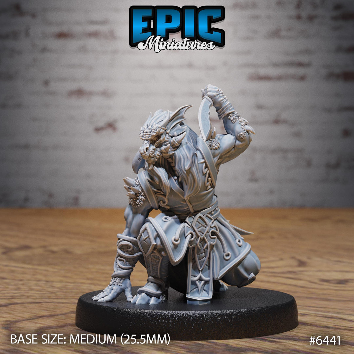 Dragonborn Rogue Option #6441 front DND miniature Dragons Reborn 16k resin