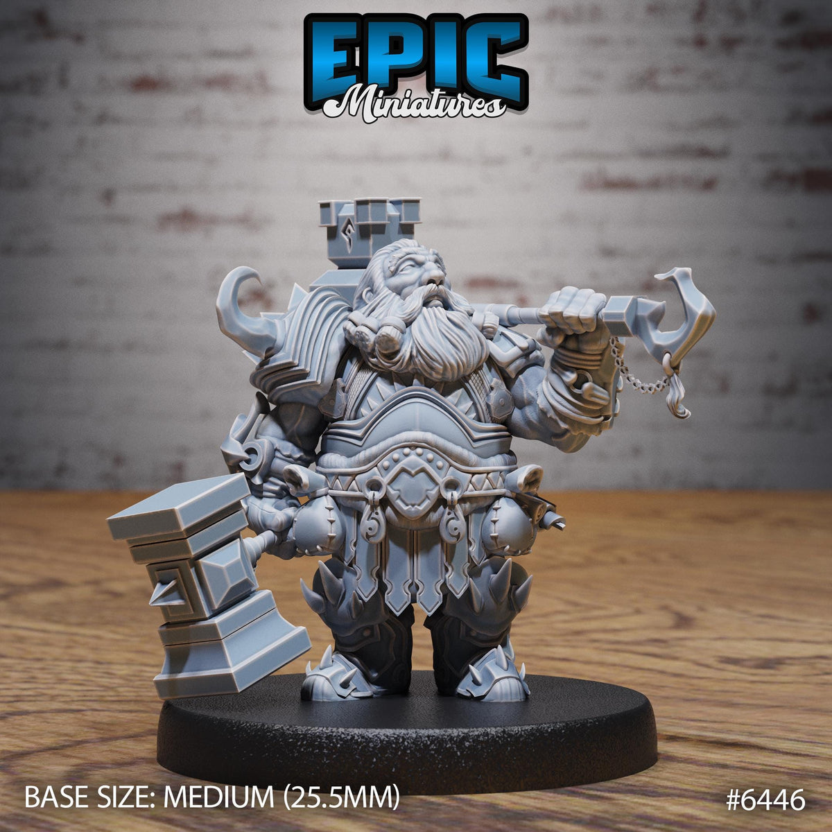 Dwarf Tribe Option #6446 front DND miniature Dragons Reborn 16k resin