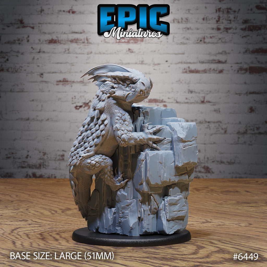 Giant Lizard Option #6449 front DND miniature Dragons Reborn 16k resin