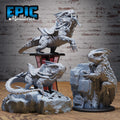 Giant Lizard Set of 3 DND miniatures group photo Dragons Reborn