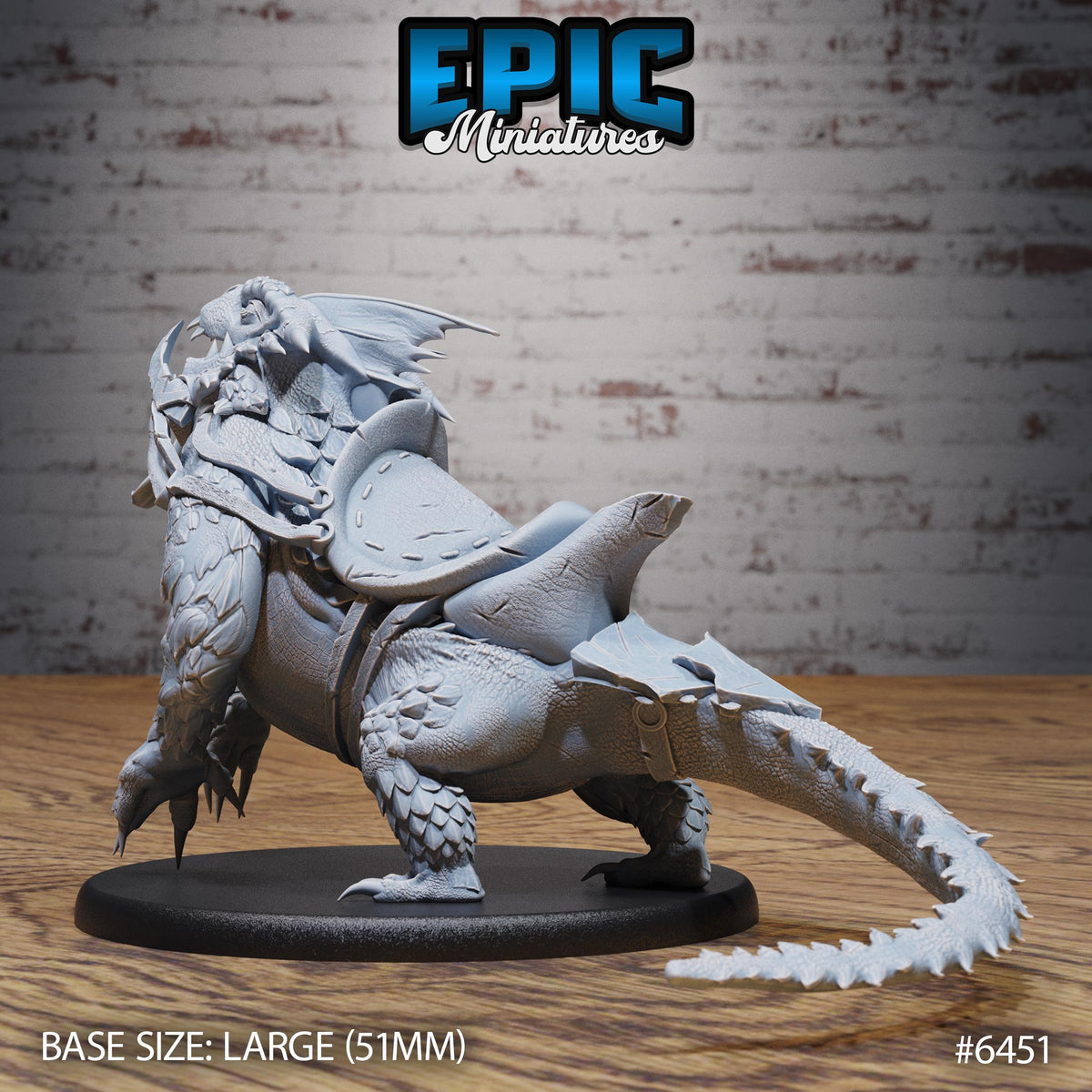Giant Lizard Option #6451 back DND miniature Dragons Reborn 16k resin