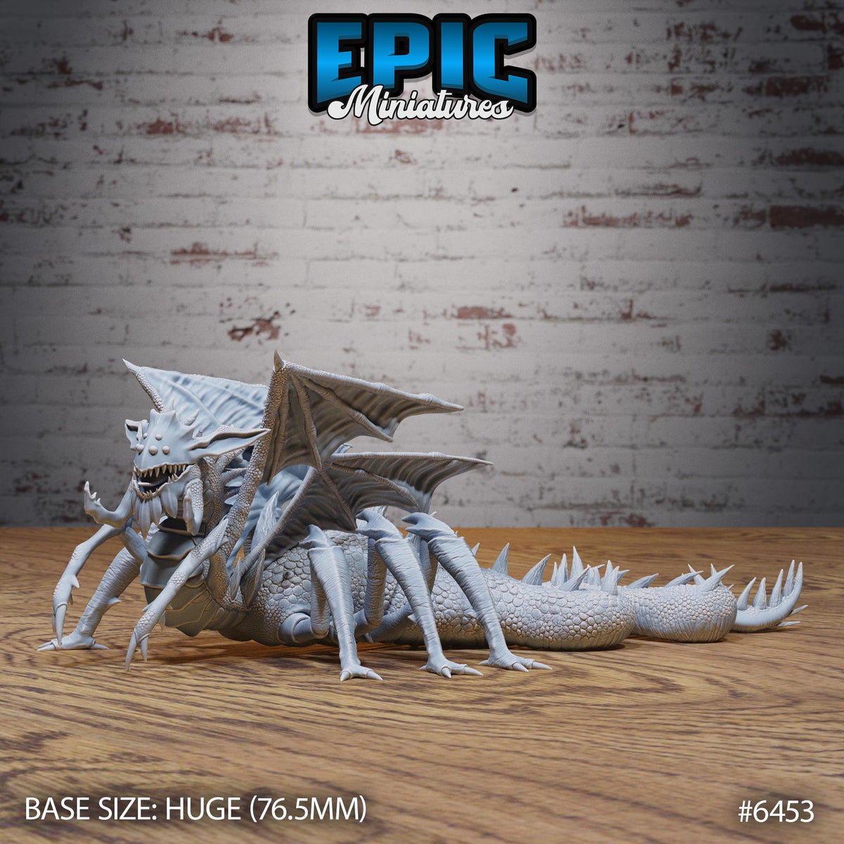 Spider Dragon of 3 Option #6453 front DND miniature Dragons Reborn 16k resin