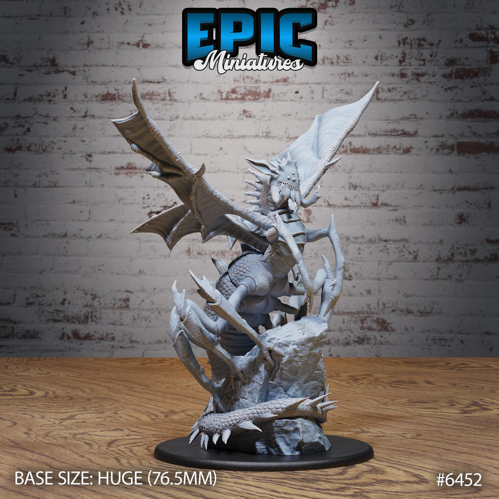 Spider Dragon of 3 Option #6452 front DND miniature Dragons Reborn 16k resin