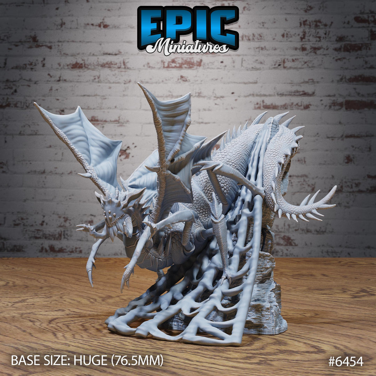 Spider Dragon of 3 Option #6454 front DND miniature Dragons Reborn 16k resin