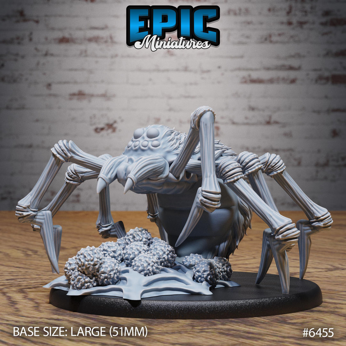Dire Spider Option #6455 front DND miniature Dragons Reborn 16k resin