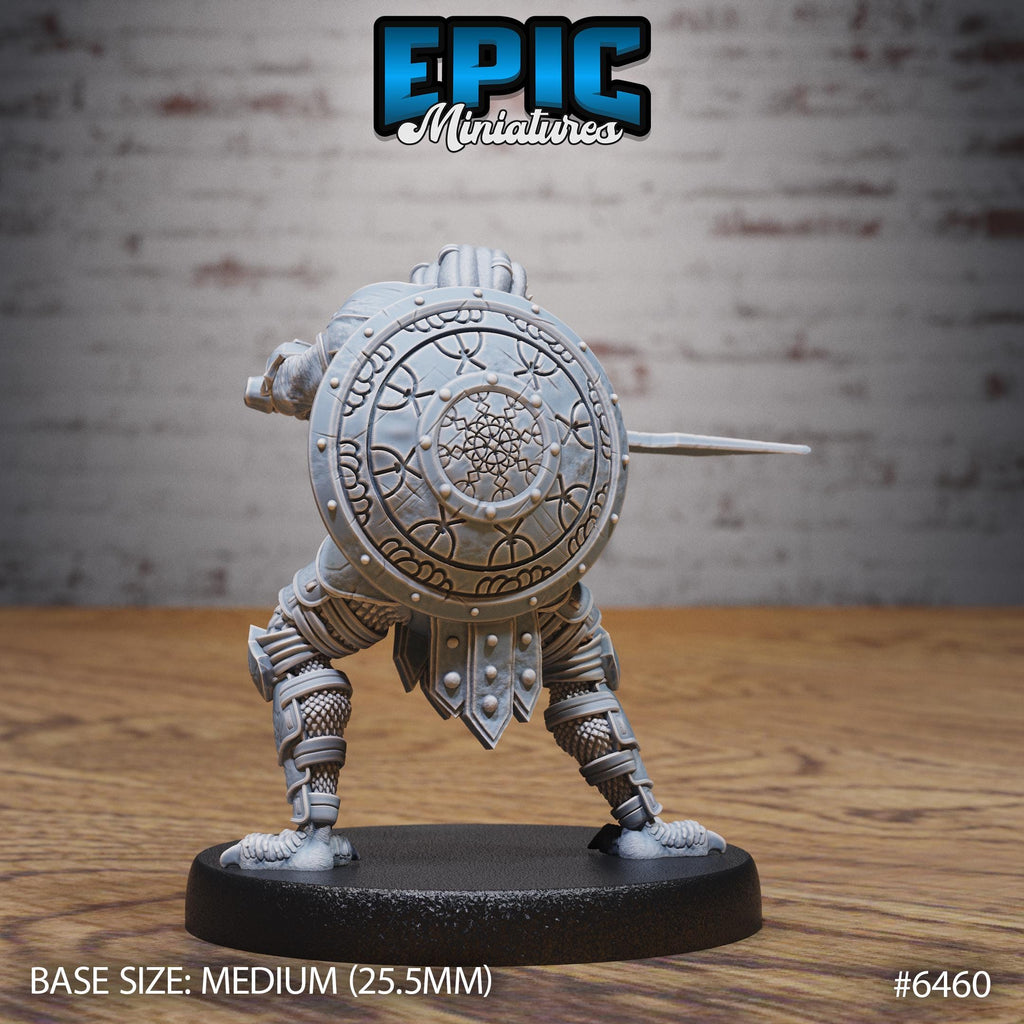 Dragonborn Warrior Option #6460 back DND miniature Dragons Reborn 16k resin
