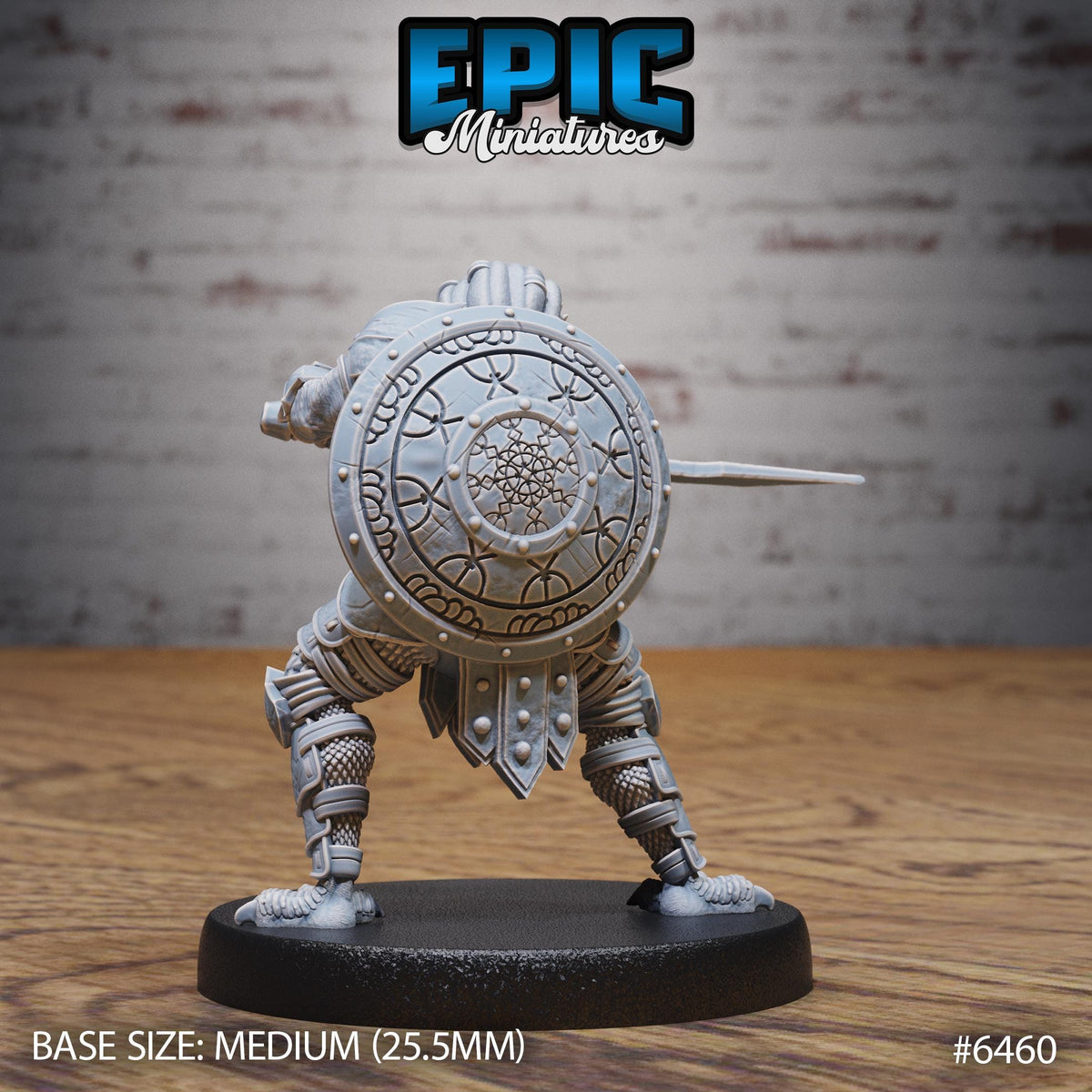 Dragonborn Warrior Option #6460 back DND miniature Dragons Reborn 16k resin