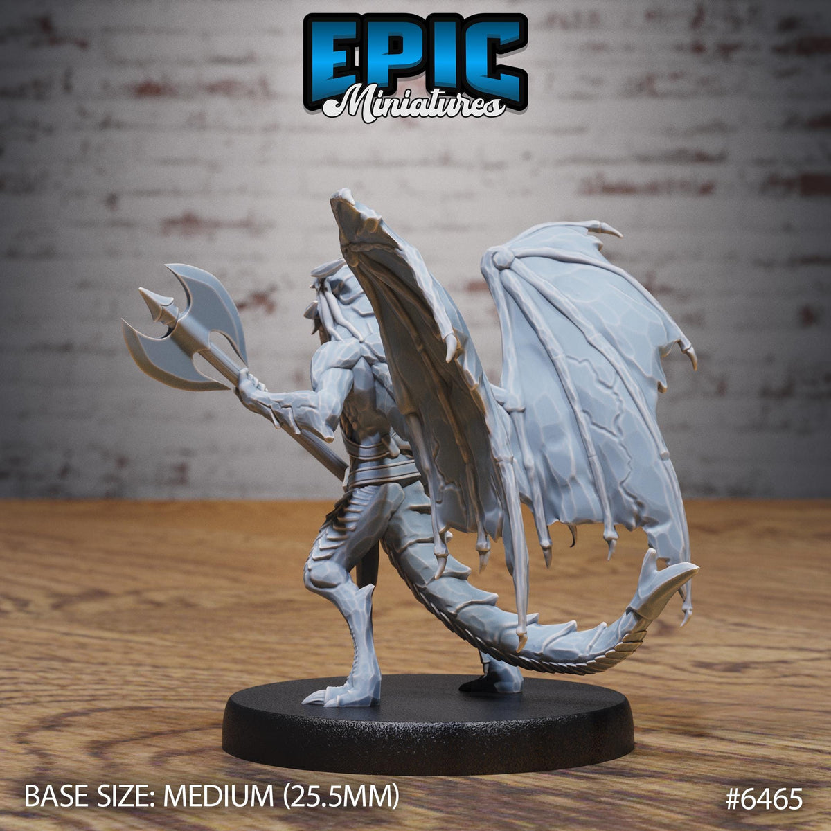 Draconic Demon Sapphire Option #6465 back DND miniature Dragons Reborn 16k resin