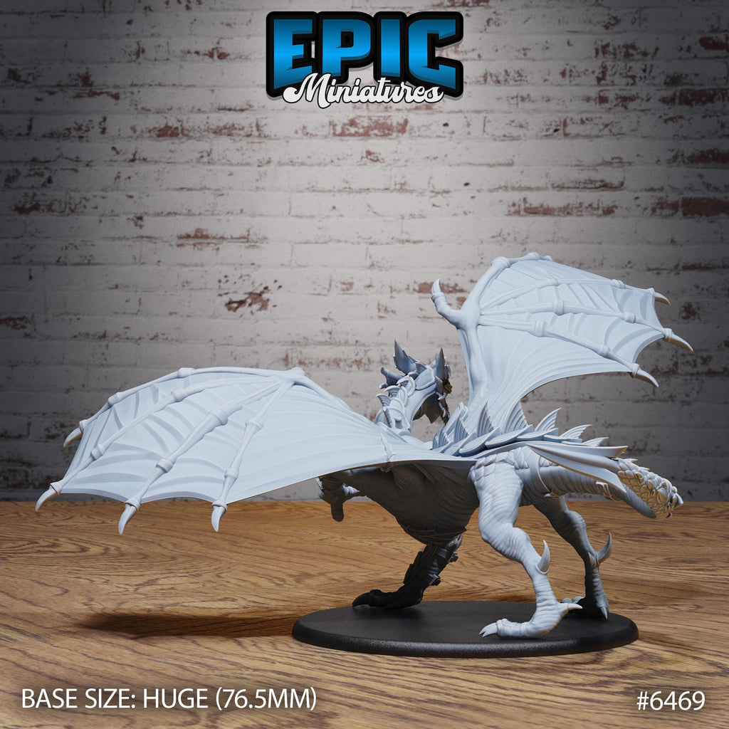 Armored Dragon of 3 Option #6469 back DND miniature Dragons Reborn 16k resin
