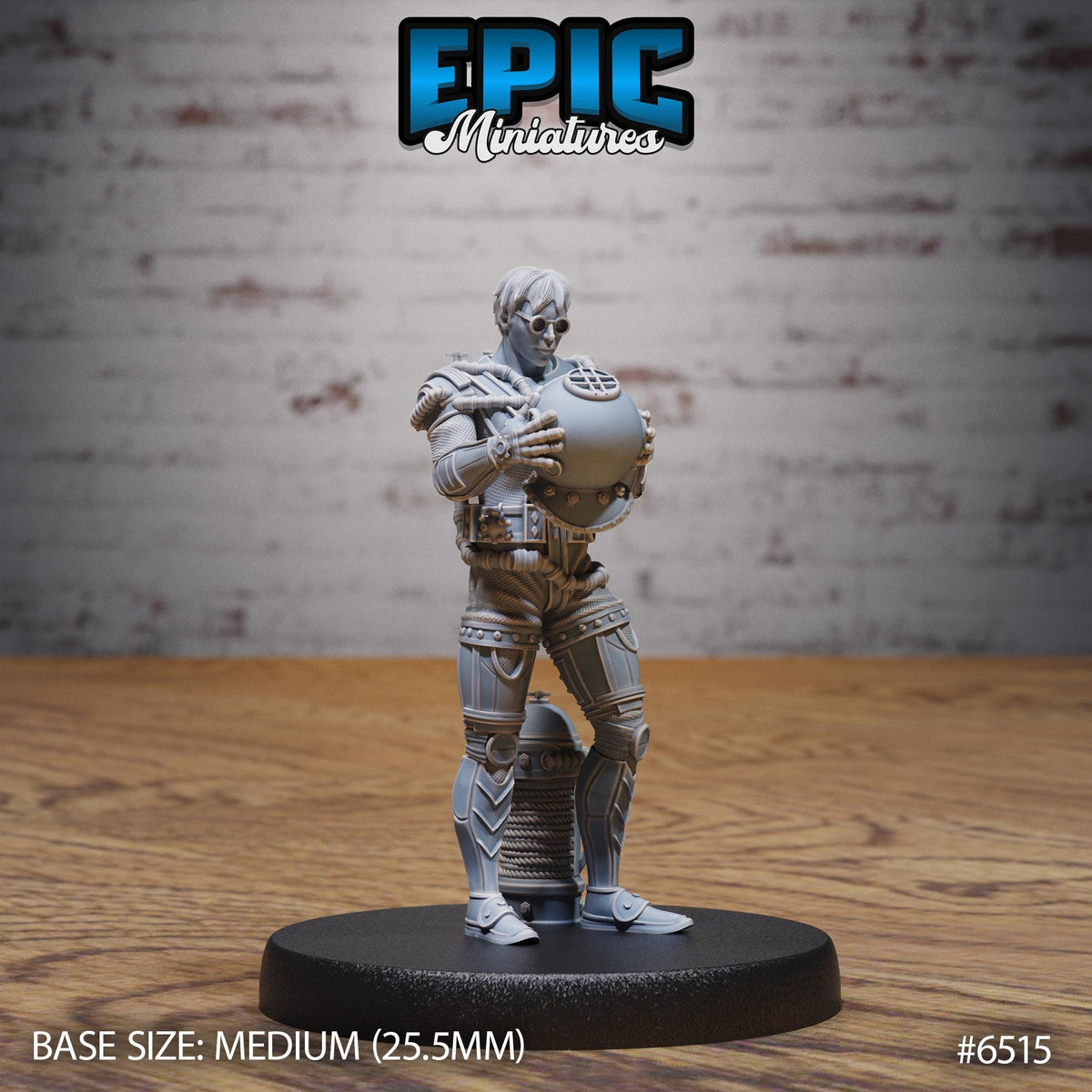 Treasure Driver Option #6515 front DND miniature Deep Dive 16k resin