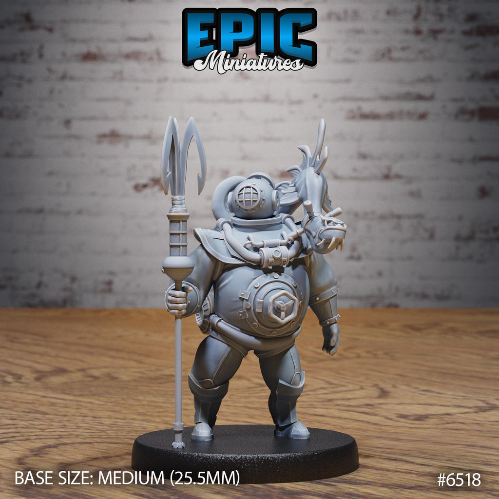 Deep Sea Diver Option #6518 front DND miniature Deep Dive 16k resin